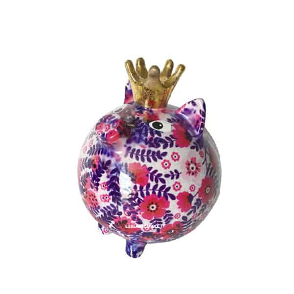 Porcellino Betty Rosa Fiori Pomme Pidou Pomme Pidou Salvadanaio Pomme Pidou