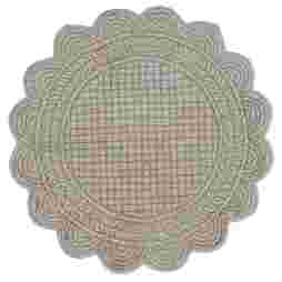 Tovaglietta rotonda/centrino In velluto - Blanc Mariclò