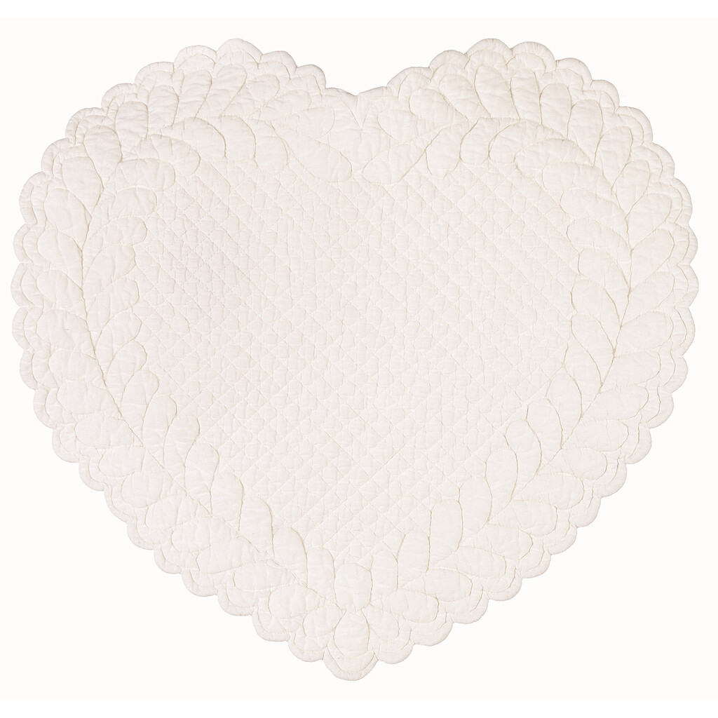 Set Americano a Cuore - Blanc Maricl&ograve; - 2 pezzi