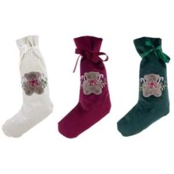 Calza di Natale con decoro Teddy Bear - Blanc Mariclò