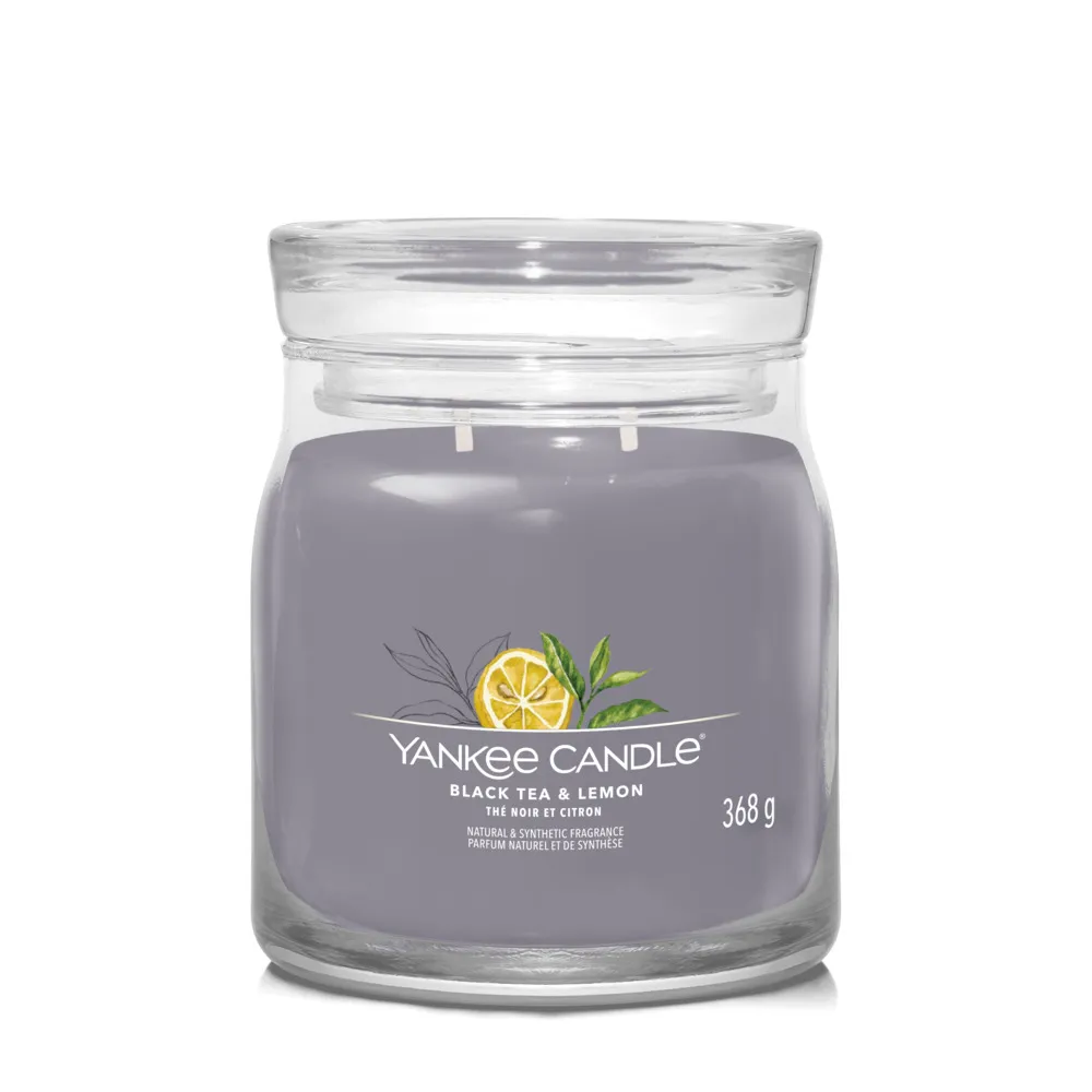 Black Tea and Lemon – Giara media – Yankee Candle 250 Punti Black Tea and Lemon - Giara media - Yankee Candle