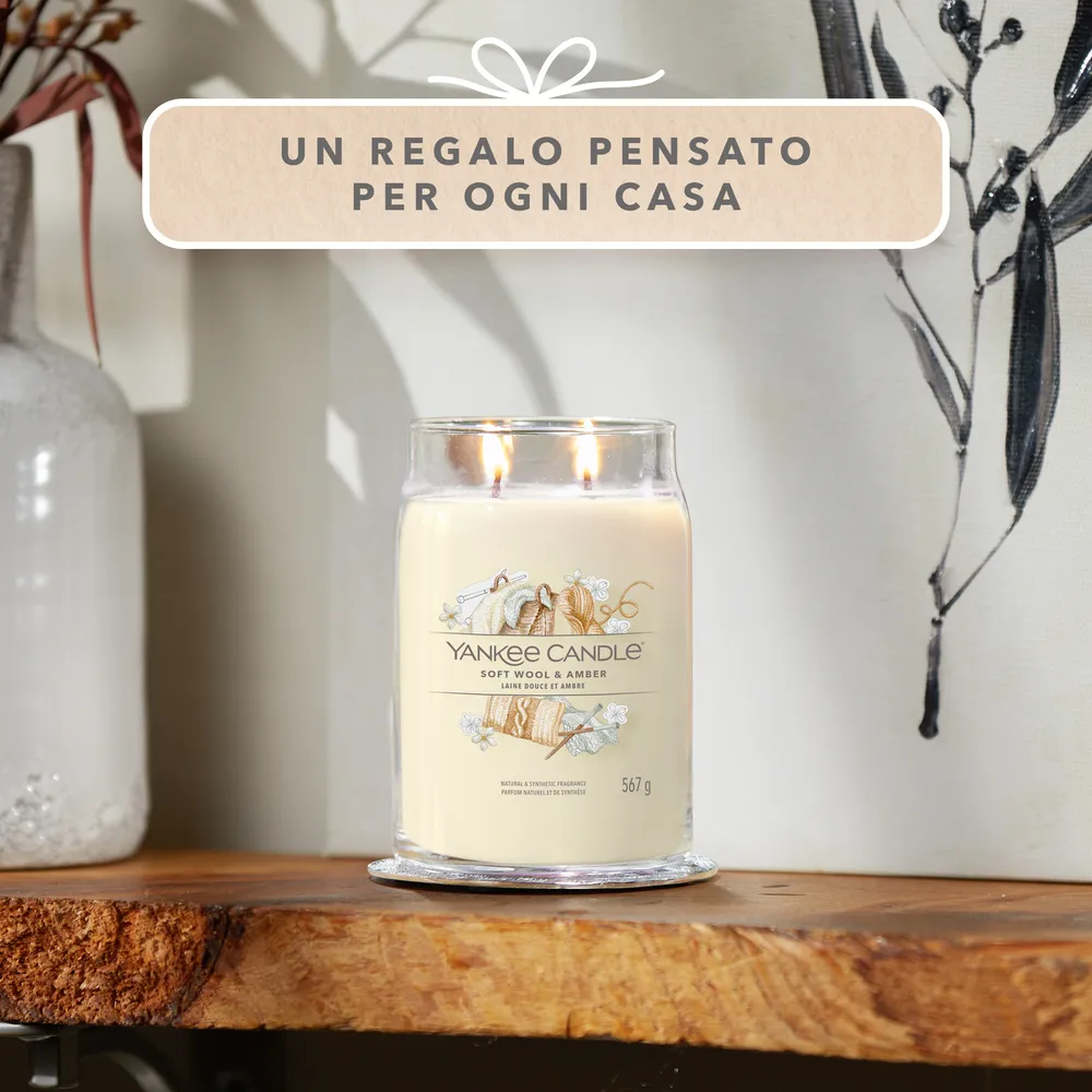 Soft Wool & Amber – Giara Grande – Yankee Candle Candele Yankee Candle 2 Soft Wool & Amber - Giara Grande - Yankee Candle - immagine 2