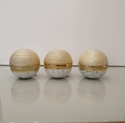 Sfera in ceramica Bianco/oro
