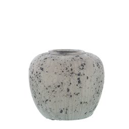 Vaso in ceramica grigio maculato