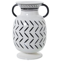 Vaso in ceramica con manici decorati