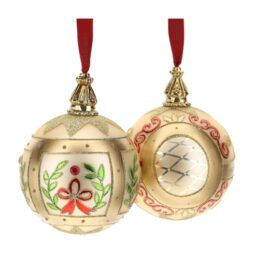 Box 2 Sfere in Vetro Soffiato oro - Hervit