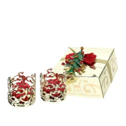 Box Carat Gold - 11x11x5,5cm Spilla Albero - Hervit