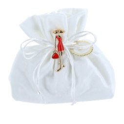 Sacchetto Velluto Bianco - Mademoiselle Rossa - Hervit