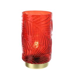 Lampada Vetro Felce Rubino -Hervit Creations