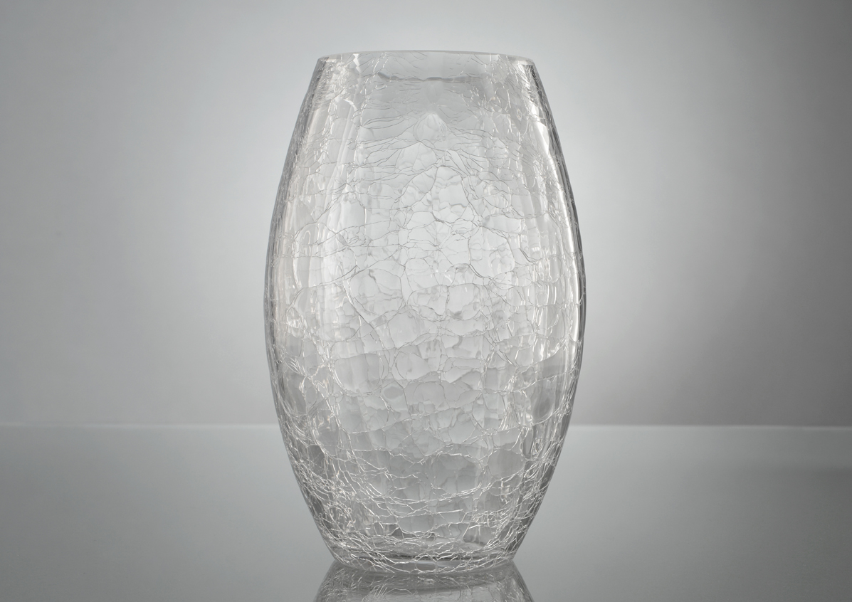 Vaso in vetro screpolato Alto Vasi Vaso in vetro screpolato Alto