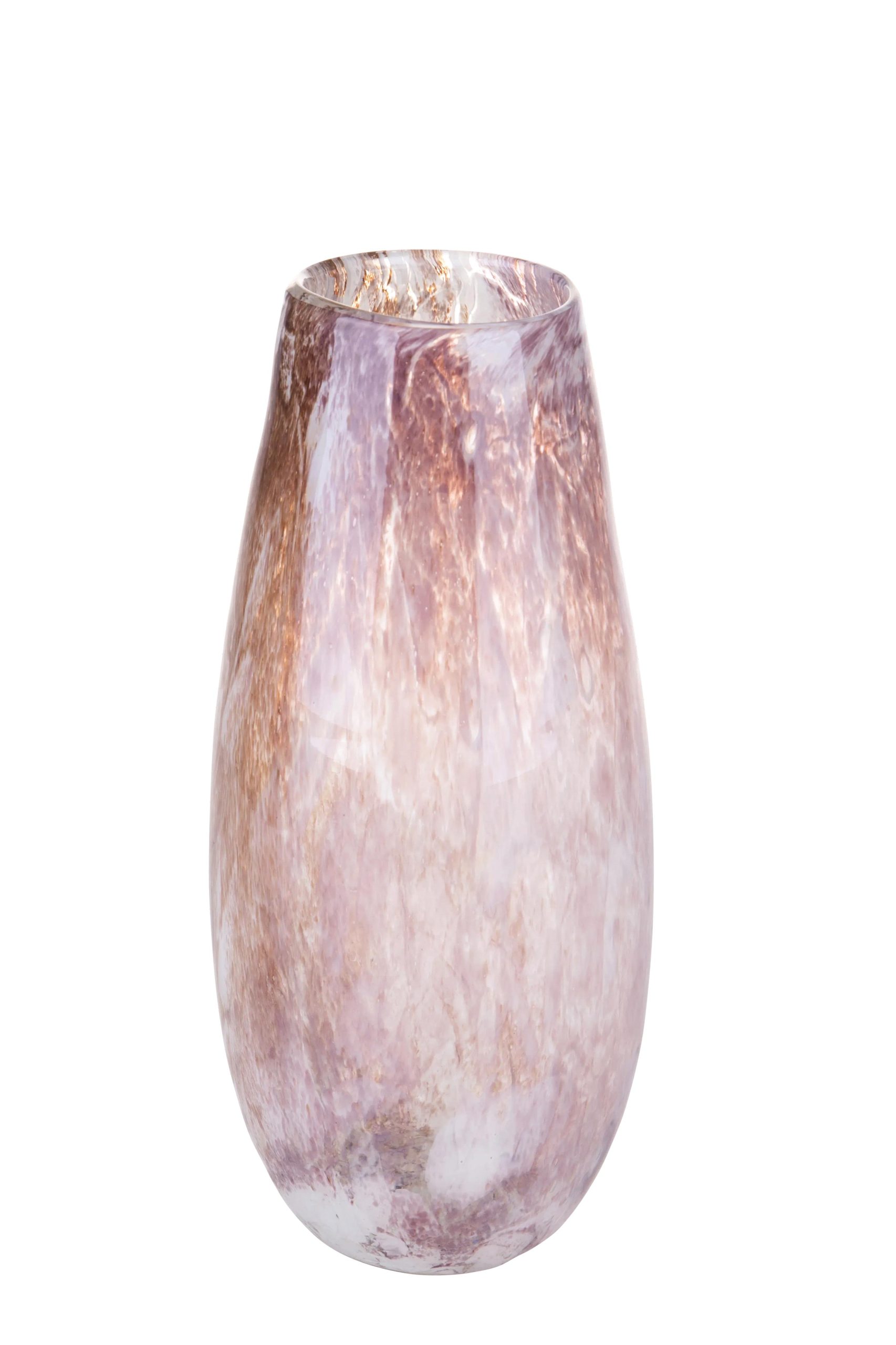 Vaso in Vetro Bicolor Bianco/Marrone Vasi Vaso in Vetro Bicolor Bianco/Marrone