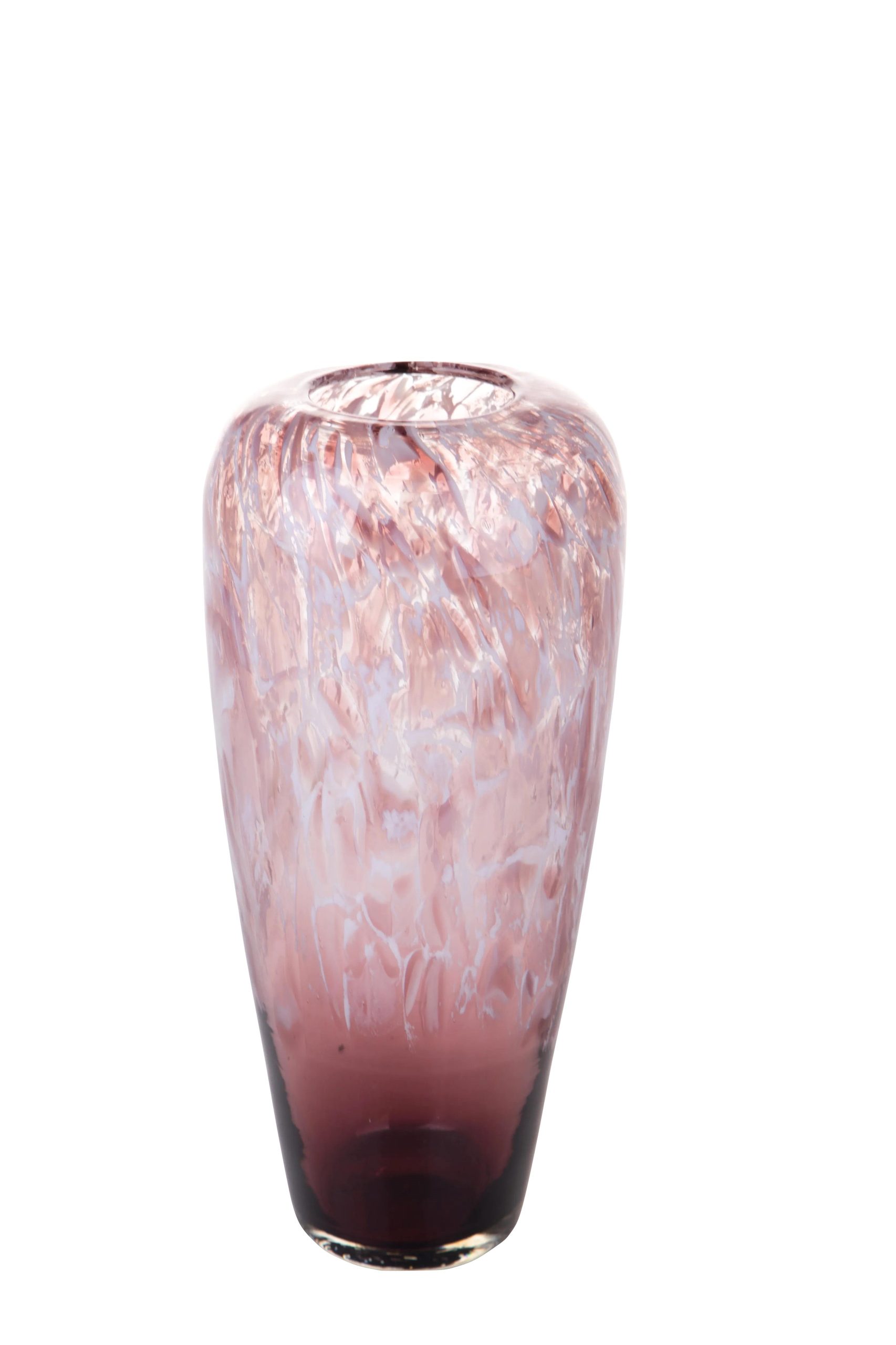 Vaso in Vetro Bianco/Malva Vasi Vaso in Vetro Bianco/Malva