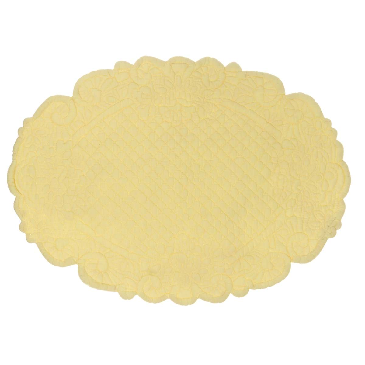 Set 2 tovagliette americane ovali giallo - Blanc Mariclò