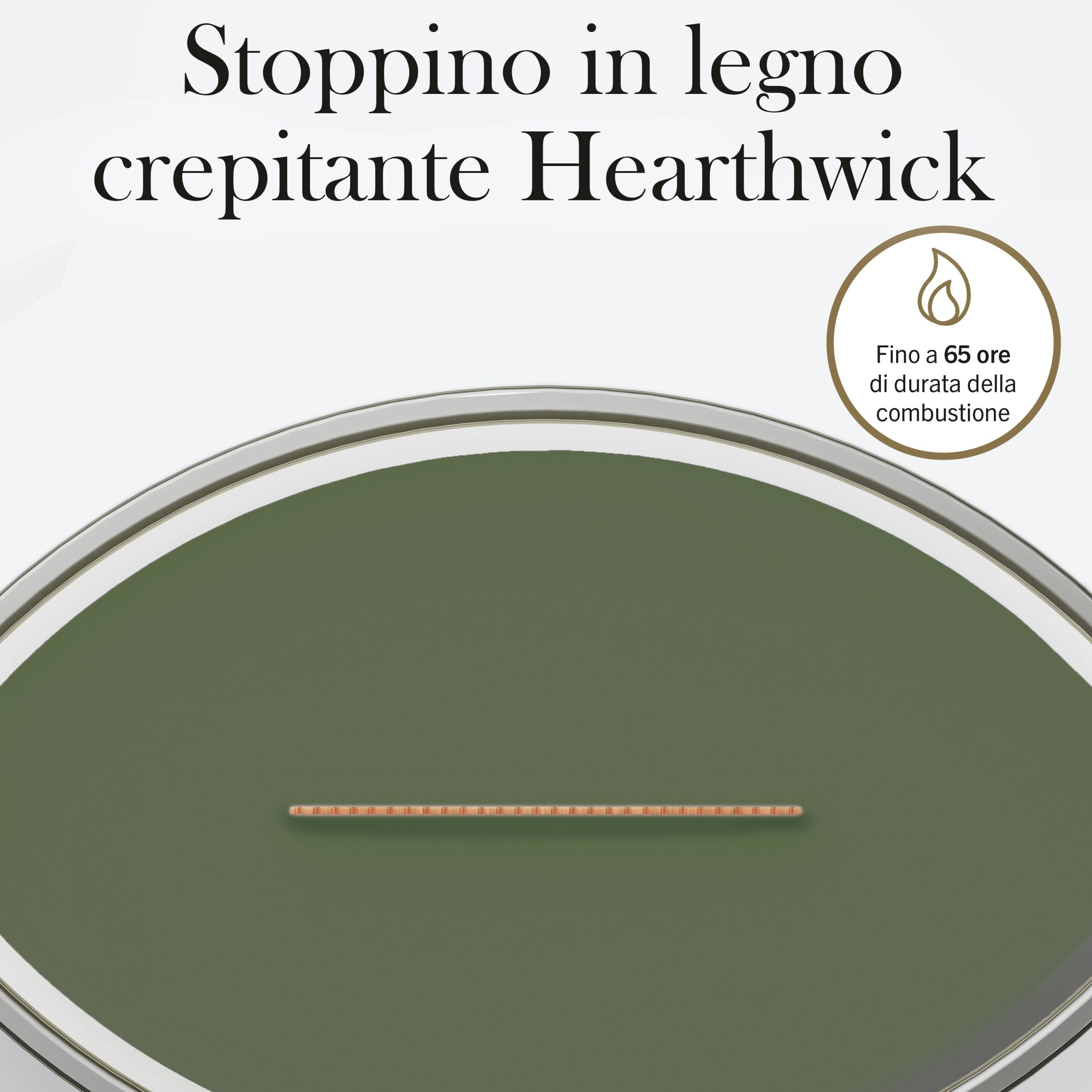 Frasier Fir – Ellipse – Woodwick Ellipse 4 Vi presentiamo la candela Frasier Fir - Ellipse - Woodwick: una candela verde di forma ovale con uno stoppino in legno al centro. Sopra è riportata la frase in italiano “Stoppino in legno crepitante Hearthwick”, mentre un cerchio dorato indica una durata di combustione fino a 65 ore. La sua caratteristica forma a ellisse e la fresca fragranza di abete Frasier riempiono il tuo spazio di un’atmosfera accogliente e invitante.