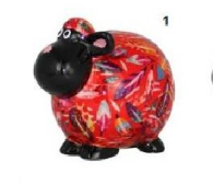 Scimmietta Pomme Pidou "Scimmia Bubbles Rosa", rotonda e rosa, con disegni di bolle colorate, viso, orecchie e piedi neri e ampi occhi bianchi da cartone animato.