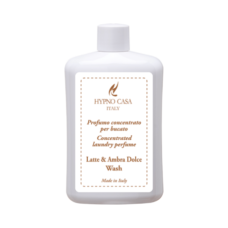 Latte & Ambra Dolce – Profuma Bucato – Hypno Casa – 400 ml Bucato 400 ml Profumo per bucato Hypno Casa Profuma nella fragranza Latte & Ambra Dolce, flacone bianco da 400 ml. Prodotto in Italia.